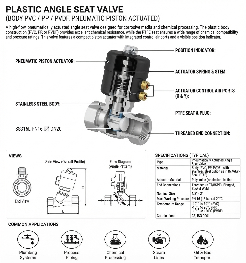 ANGLE SEAT VALVE PLASTIK