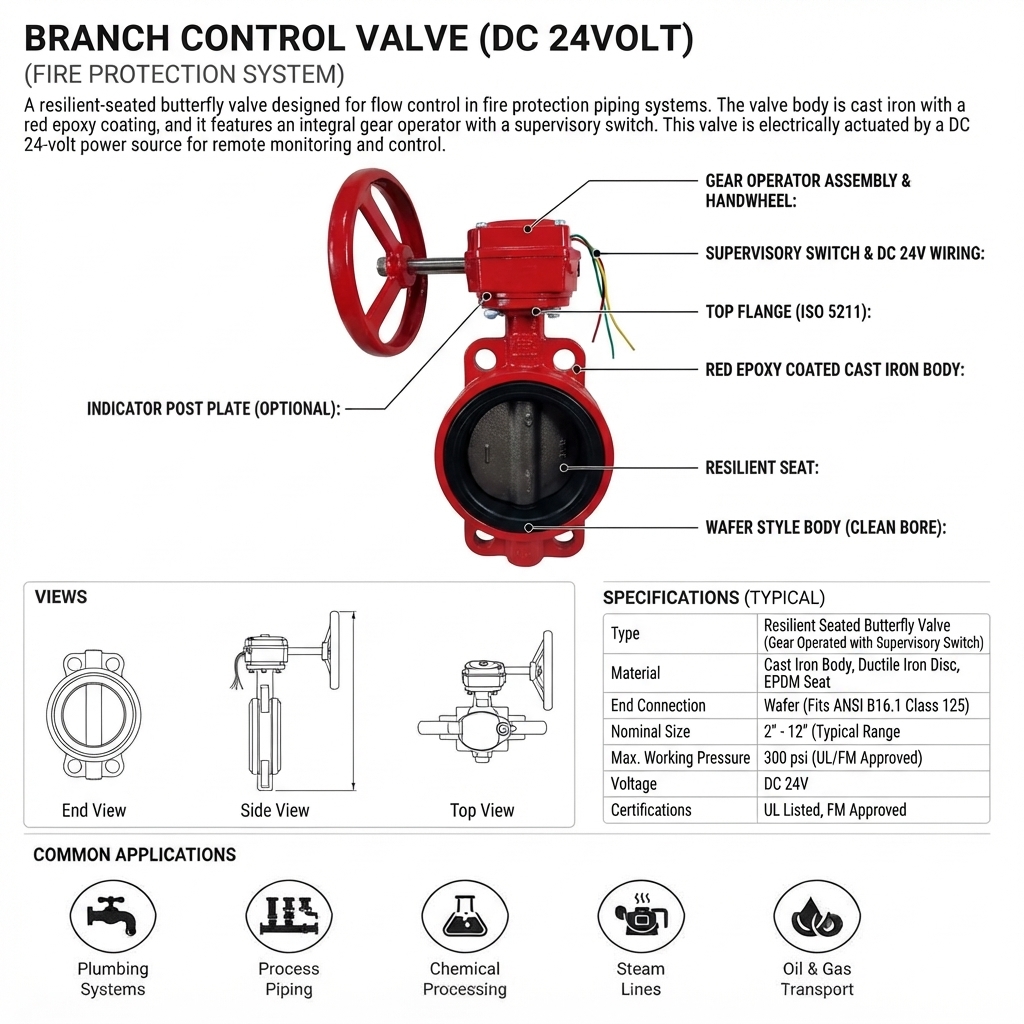 BRANCH CONTROL VALVE (DC 24VOLT)