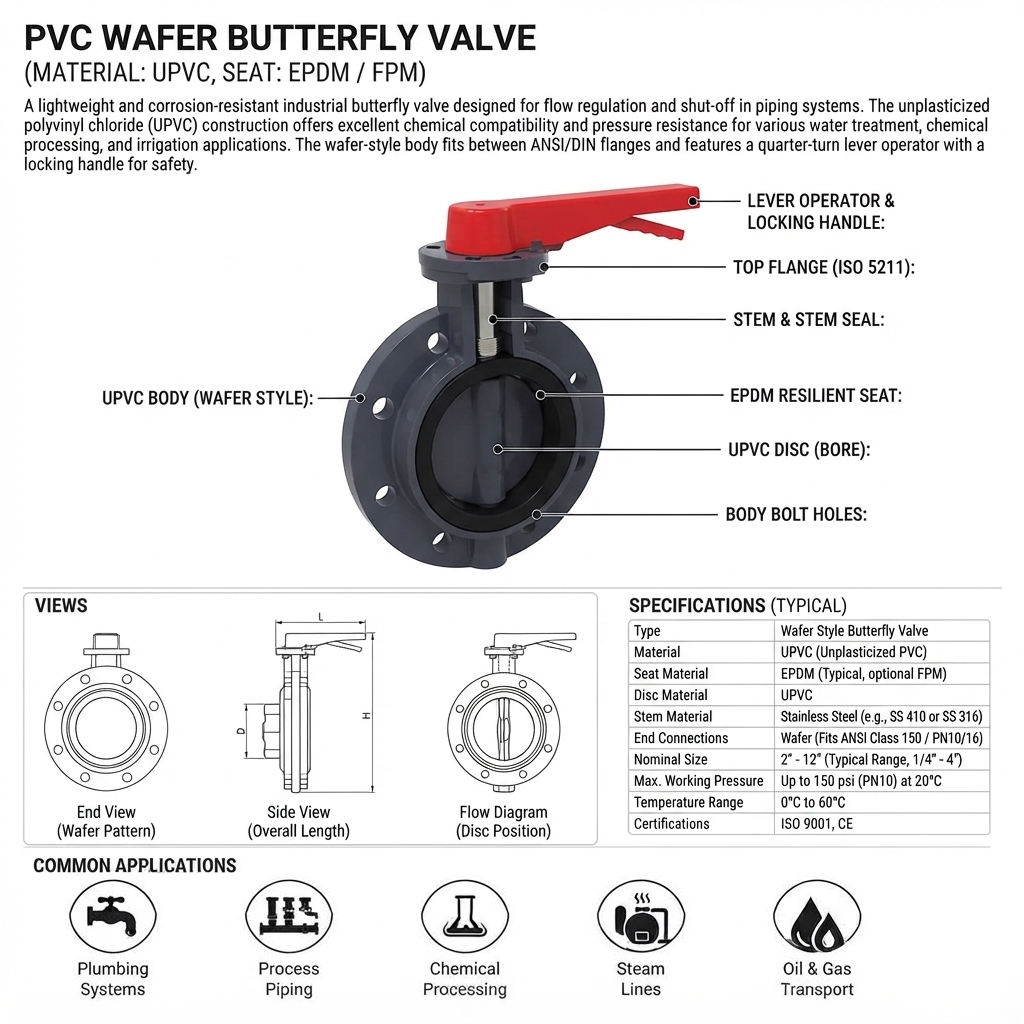 BUTTERFLY VALVE PVC
