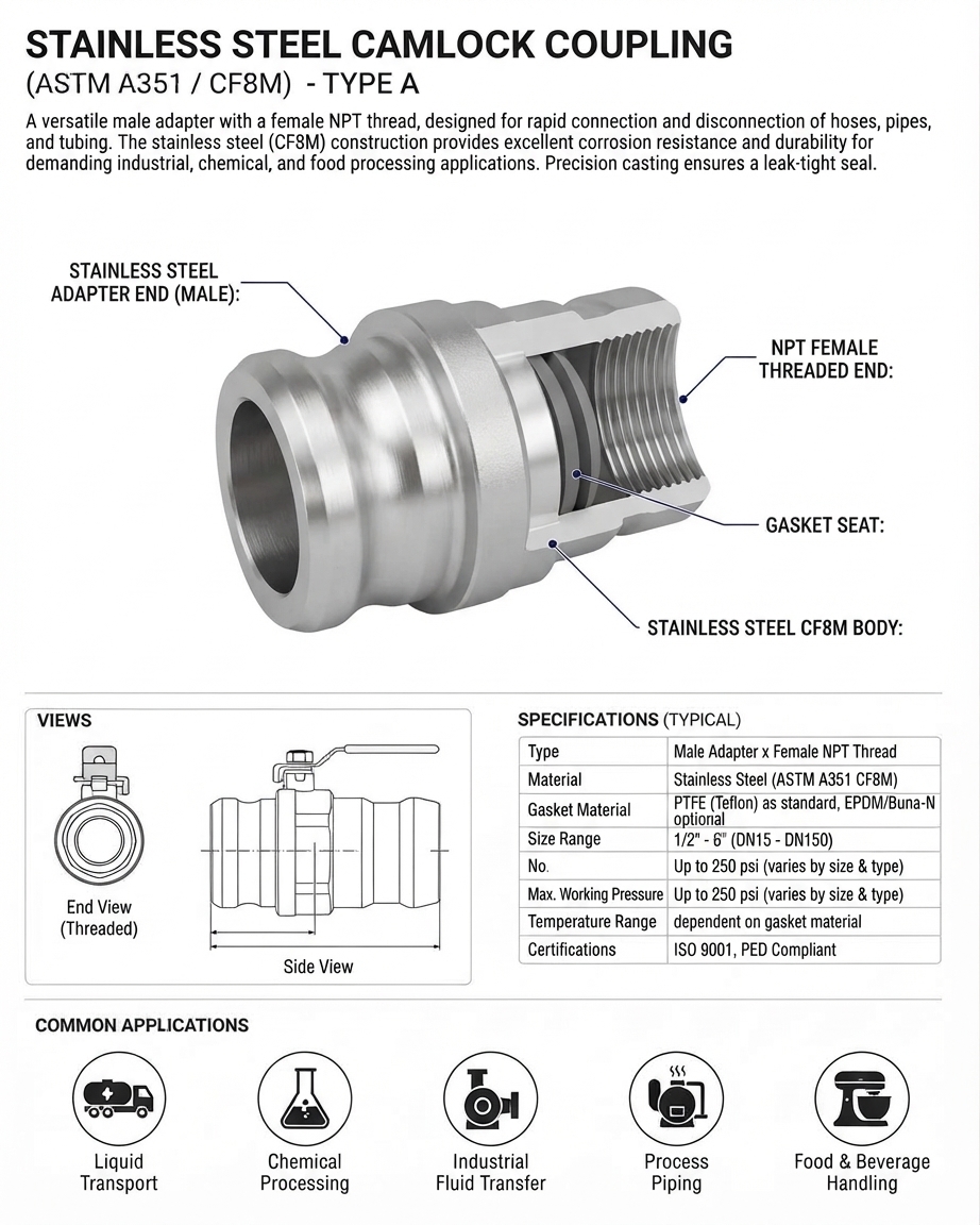 CAMLOCK STAINLESS STEEL