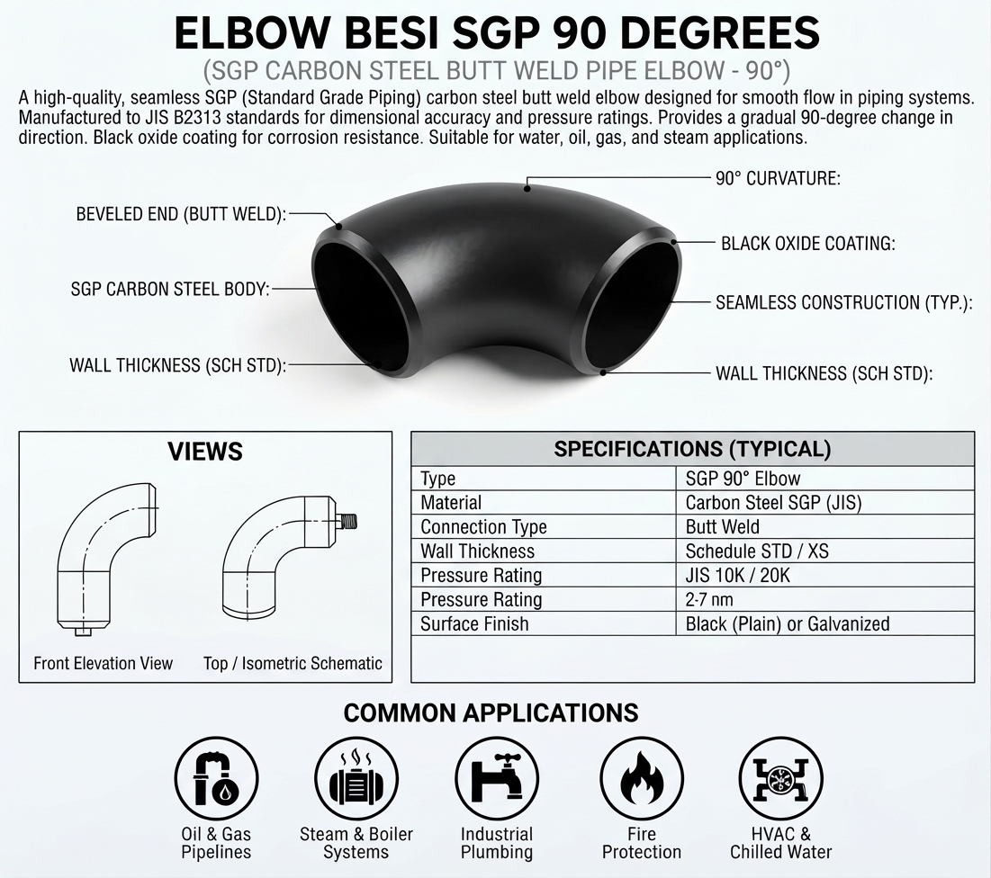 ELBOW BESI SGP 90 DEGREES
