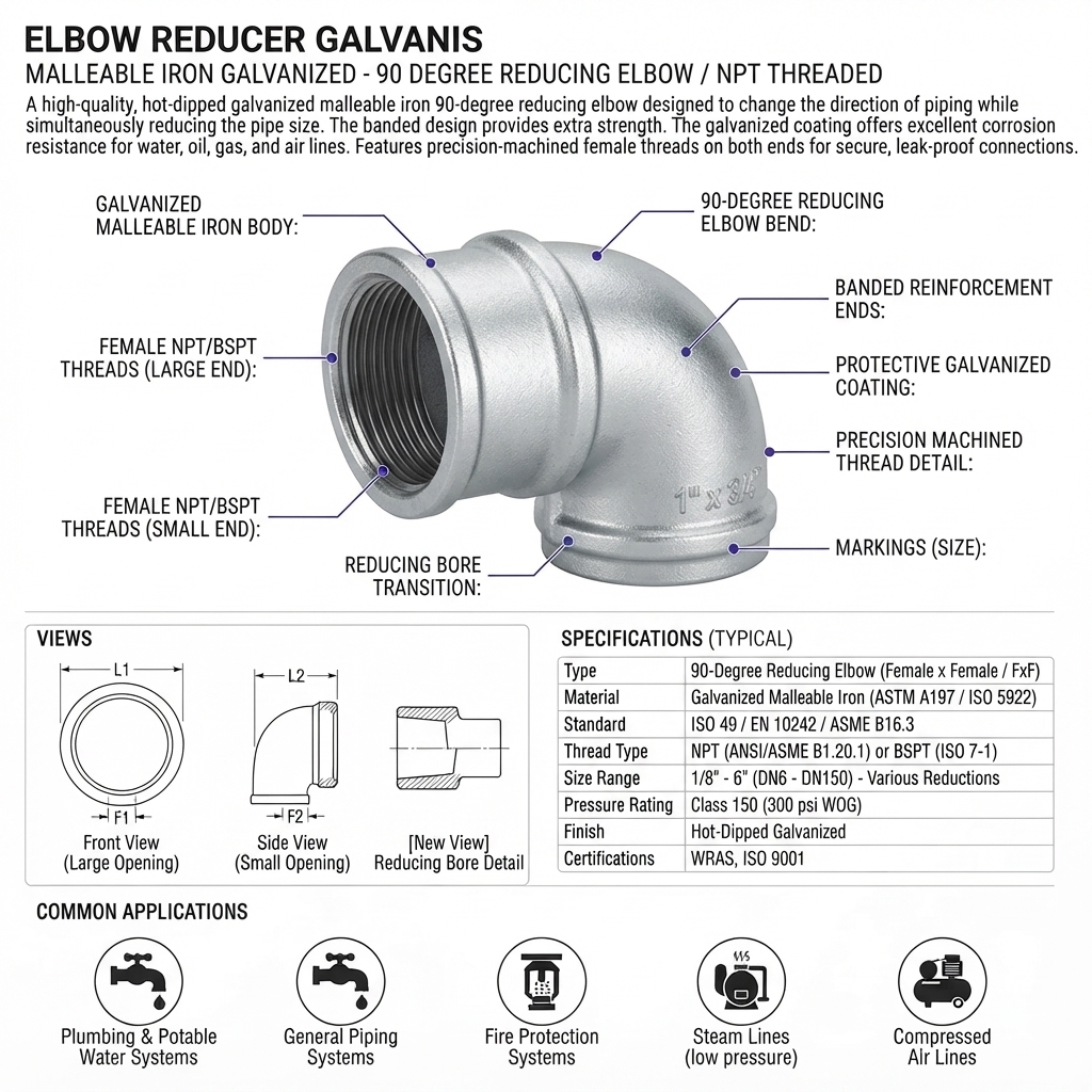 ELBOW REDUCER GALVANIS