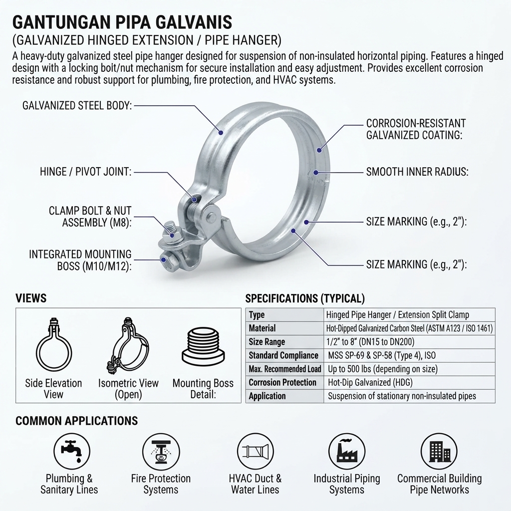 GANTUNGAN PIPA GALVANIS