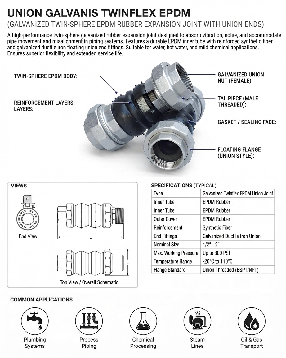 UNION GALVANIS TWINFLEX EPDM